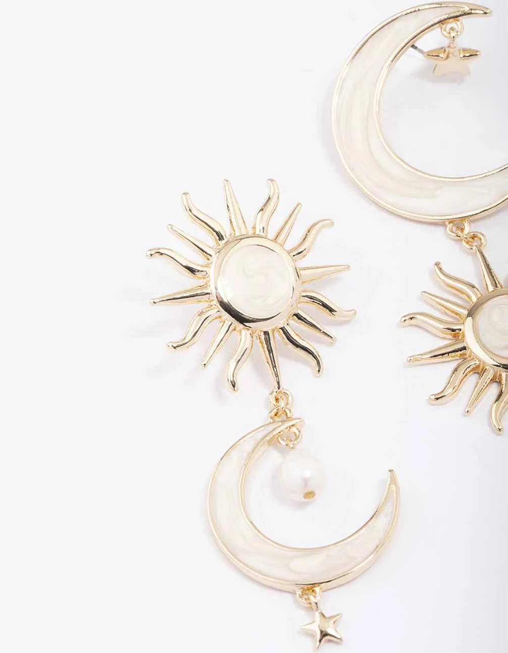 Gold Celestial Marble Drop Earrings sold by lovisa product image thumbnail 2