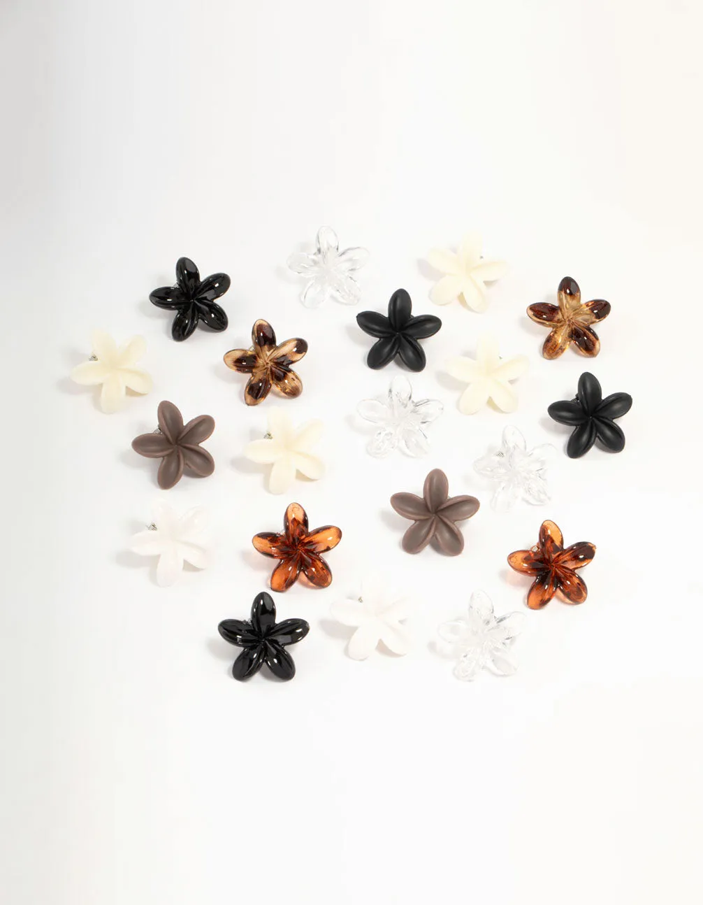 Mini Neutral Frangipani Claw Clips 10-Pack sold by lovisa