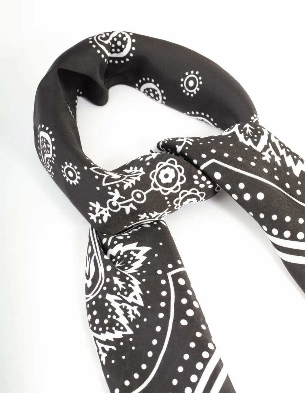 Classic Black Fabric Paisley Scarf sold by lovisa product image thumbnail 2