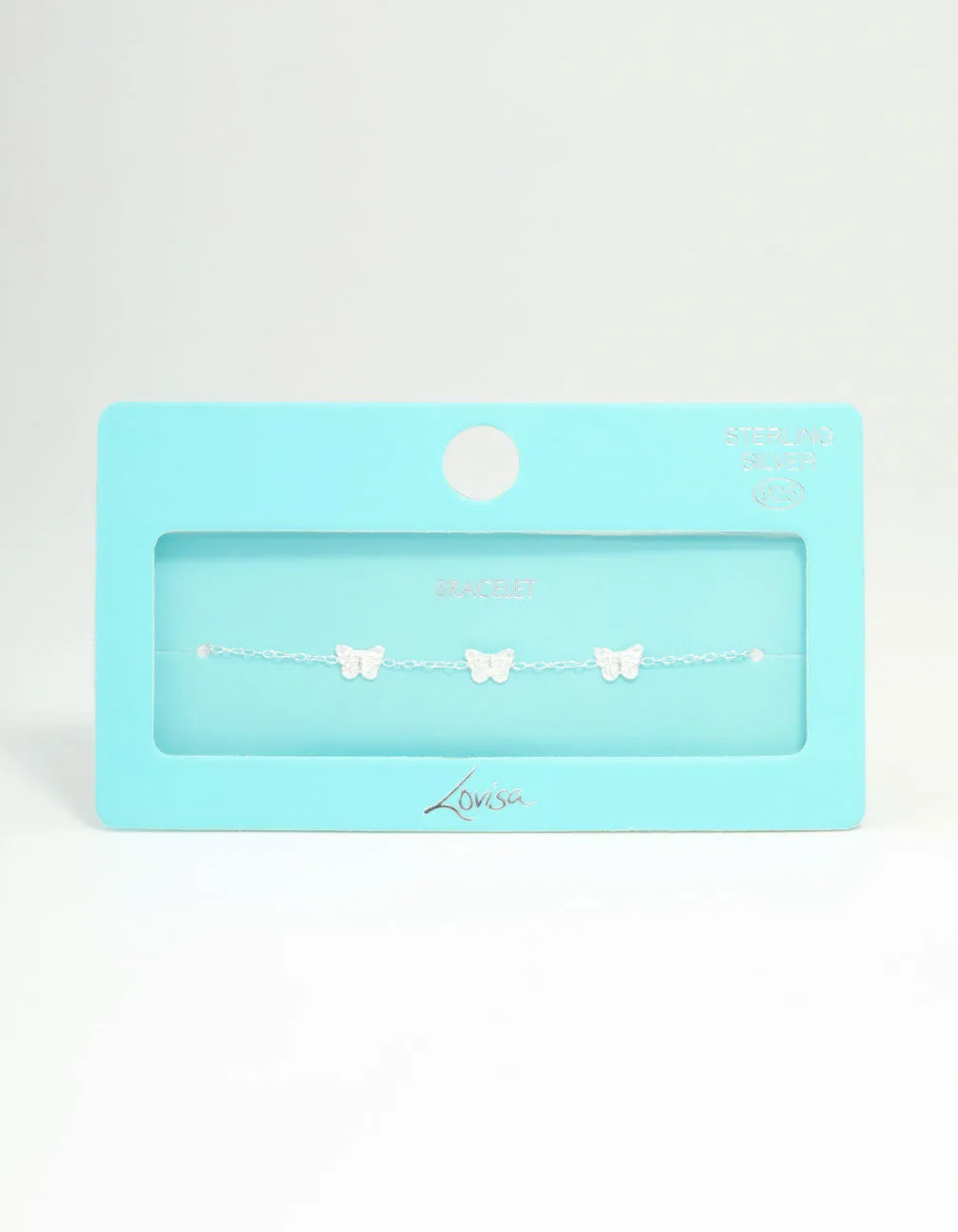 Sterling Silver Butterfly Trio Bracelet sold by lovisa product image thumbnail 3