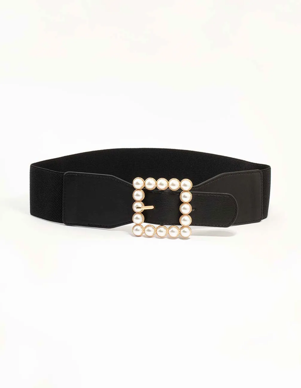 Black Fabric & Pearl Buckle Stretch Belt sold by lovisa product image thumbnail 3