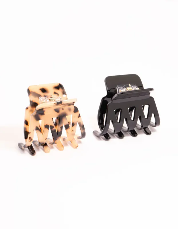 Small Acrylic Zig Zag Claw Clips 2-Pack sold by lovisa
