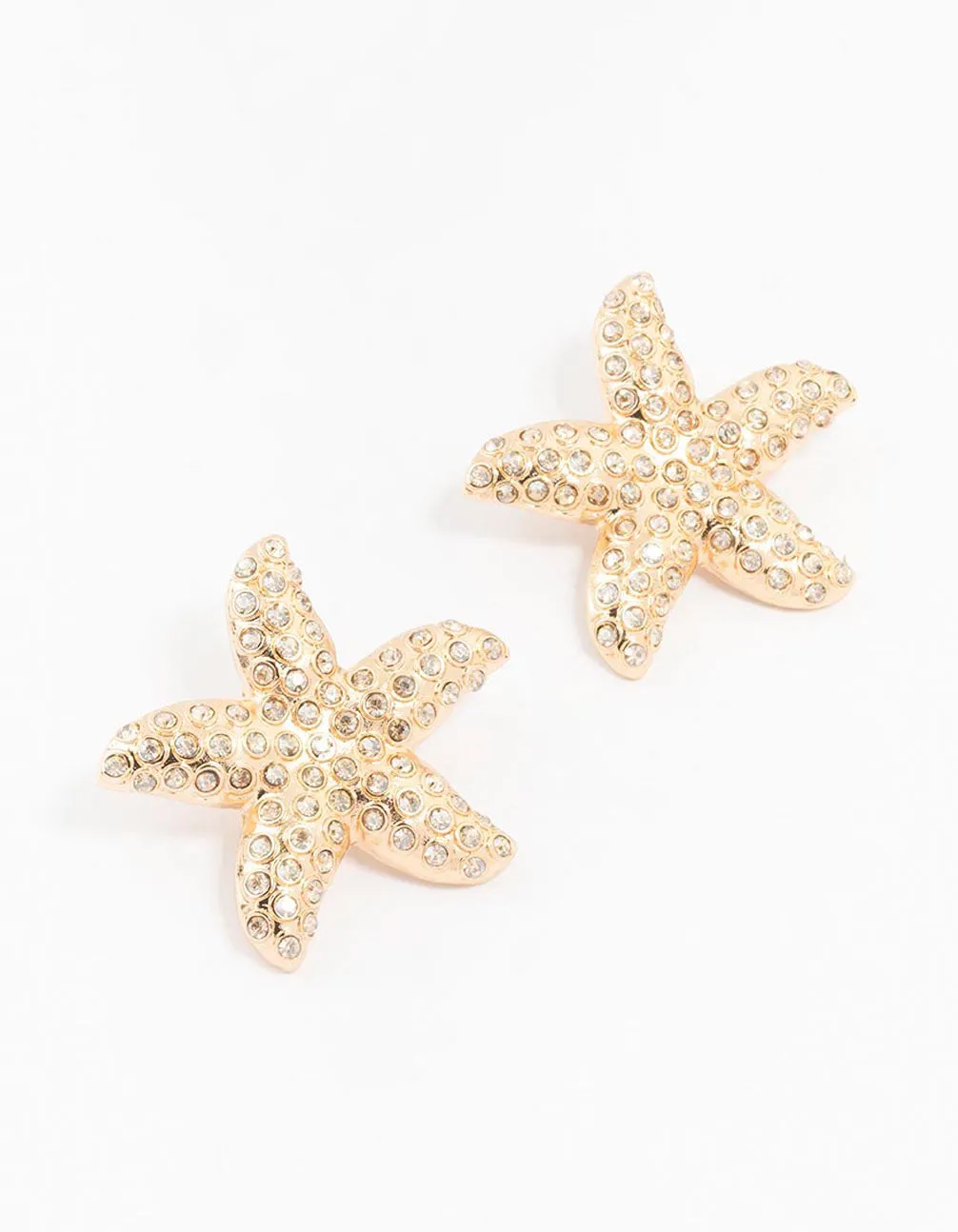 Large Diamante Starfish Stud Earrings sold by lovisa