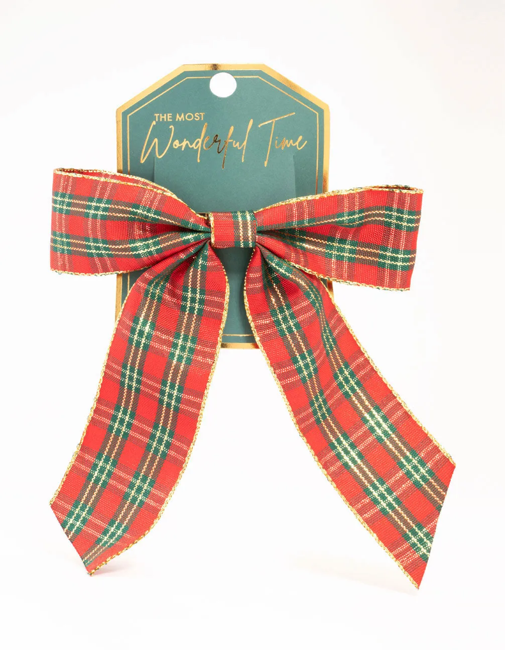 Red Tartan Fabric Bow Clip sold by lovisa product image thumbnail 3