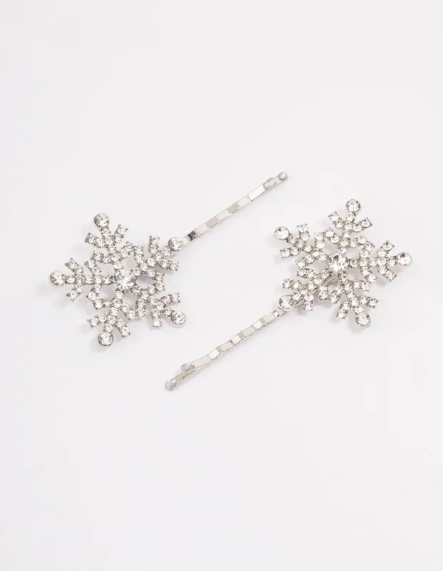 Silver Snowflake Hairpins 2-Pack sold by lovisa