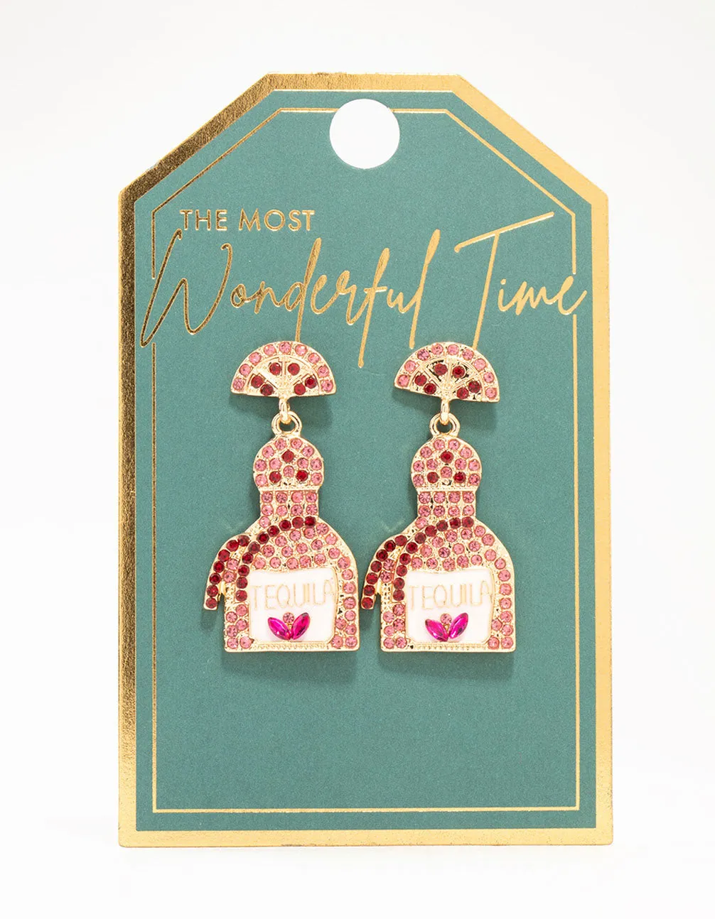 Pink Diamante Tequila Bottle Drop Earrings sold by lovisa product image thumbnail 4