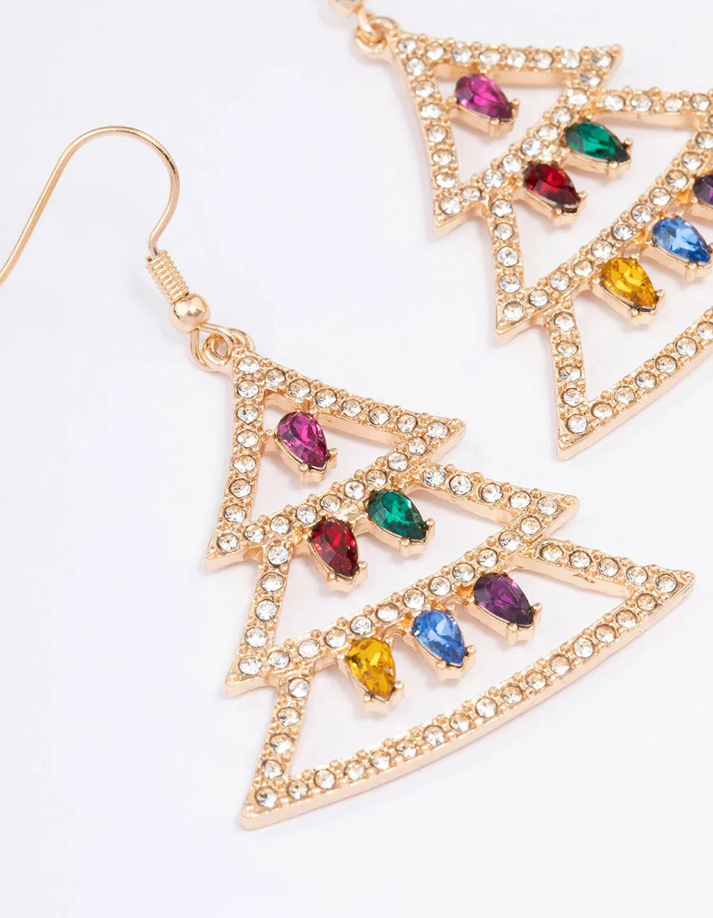 Diamante Xmas Tree & Lights Drop Earrings sold by lovisa product image thumbnail 2