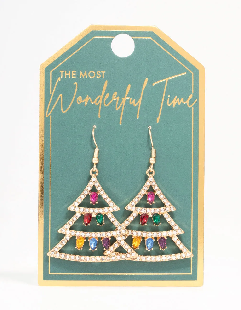 Diamante Xmas Tree & Lights Drop Earrings sold by lovisa product image thumbnail 3