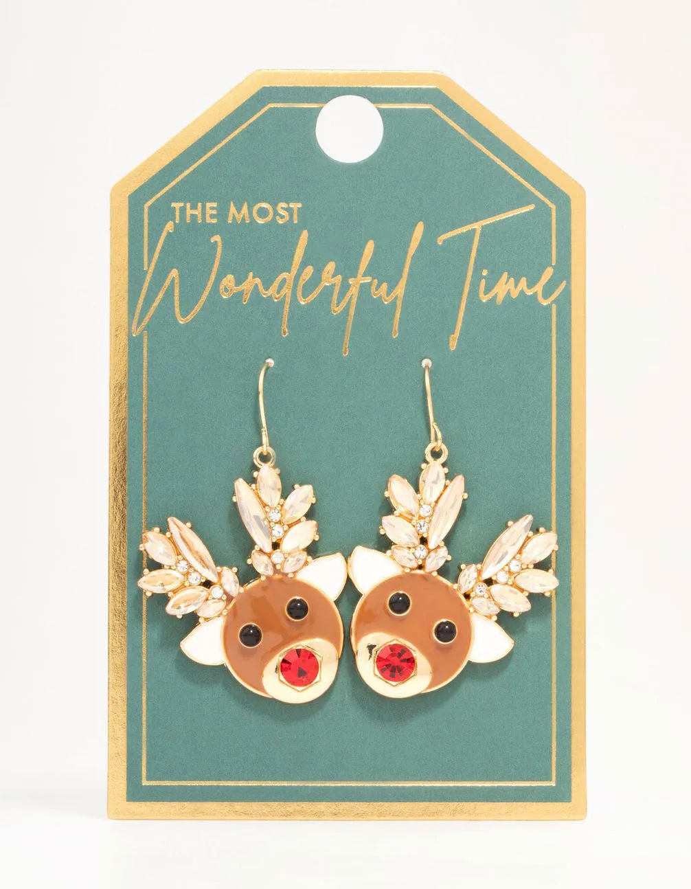 Diamante & Enamel Reindeer Drop Earrings sold by lovisa product image thumbnail 3