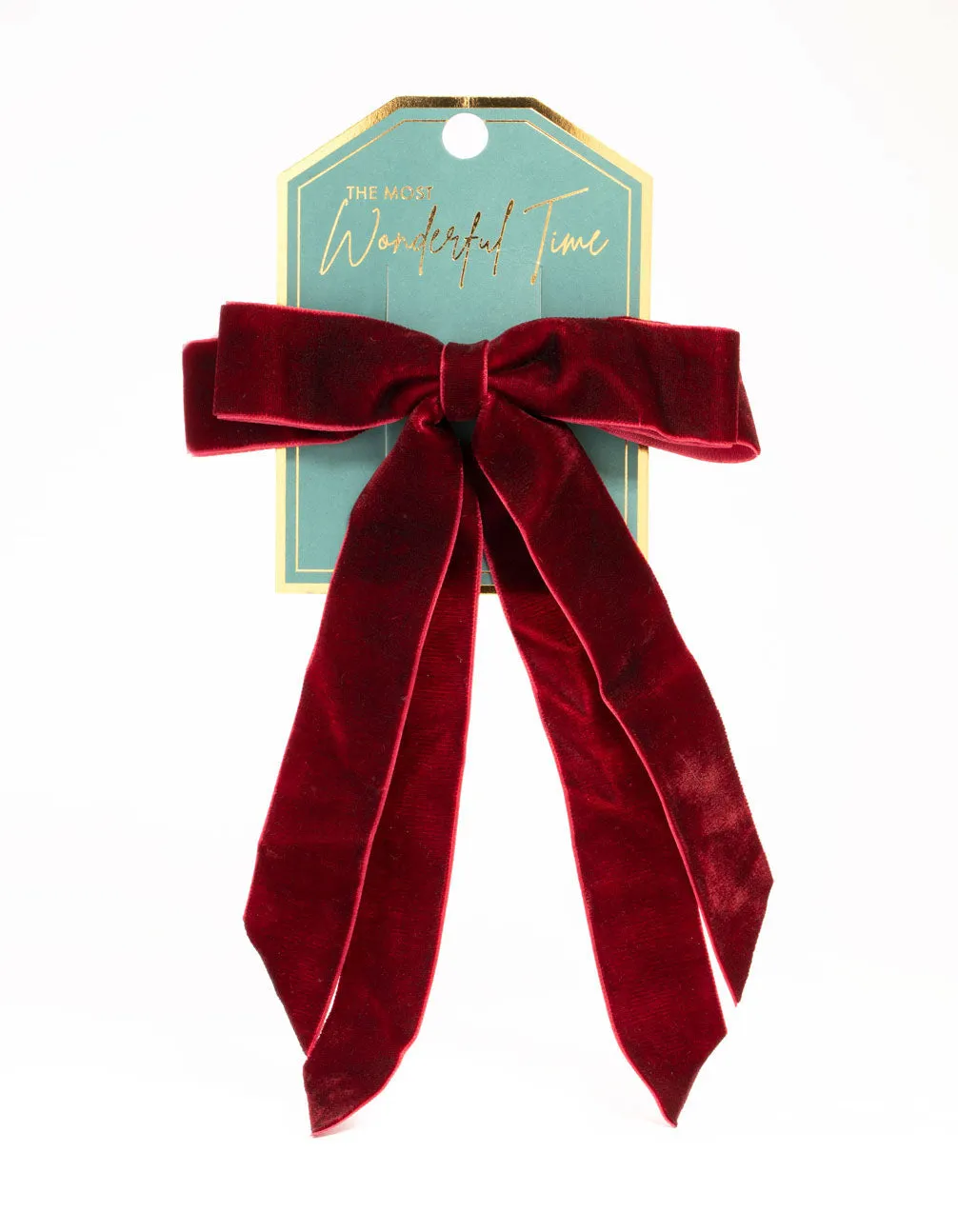 Burgundy Velvet Double Loop Bow Clip sold by lovisa product image thumbnail 5