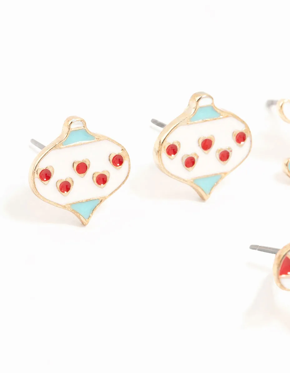 Gingerbread House & Candy Cane Stud Earrings 5-Pack sold by lovisa product image thumbnail 5