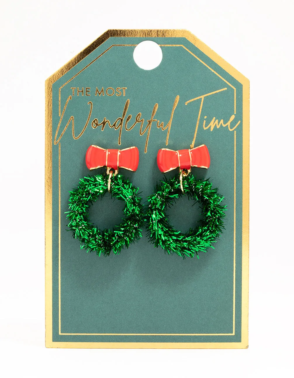 Green Tinsel Wreath Drop Earrings sold by lovisa product image thumbnail 3