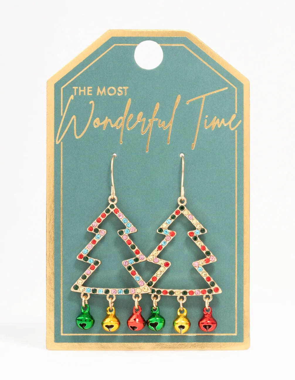 Multicoloured Diamante Tree & Bells Drop Earrings sold by lovisa product image thumbnail 3
