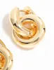 Gold Plated Double Ring Huggie Drop Earrings sold by lovisa
