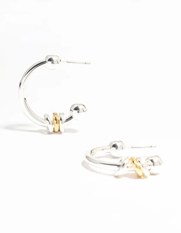 Silver & Gold Plated Ring Hoop Earrings sold by lovisa