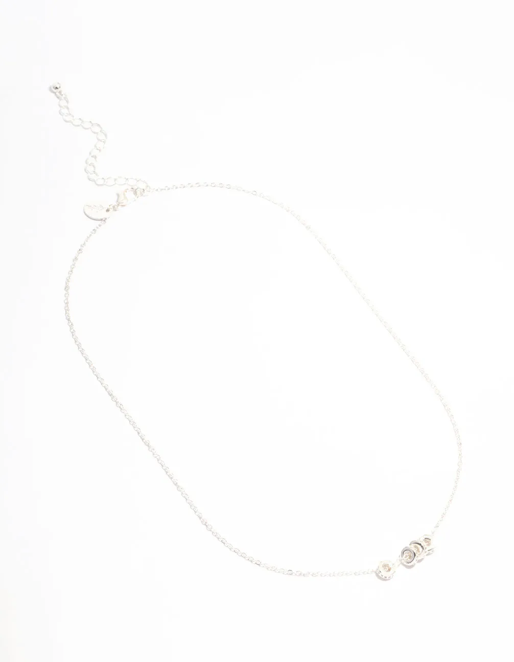 Silver Plated Cubic Zirconia Rondell Pendant Necklace sold by lovisa product image thumbnail 5