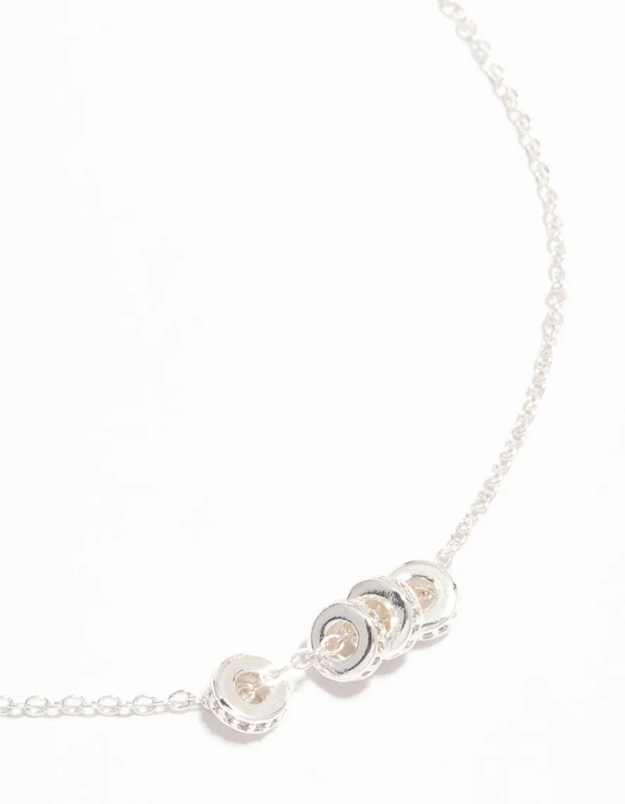 Silver Plated Cubic Zirconia Rondell Pendant Necklace sold by lovisa product image thumbnail 4