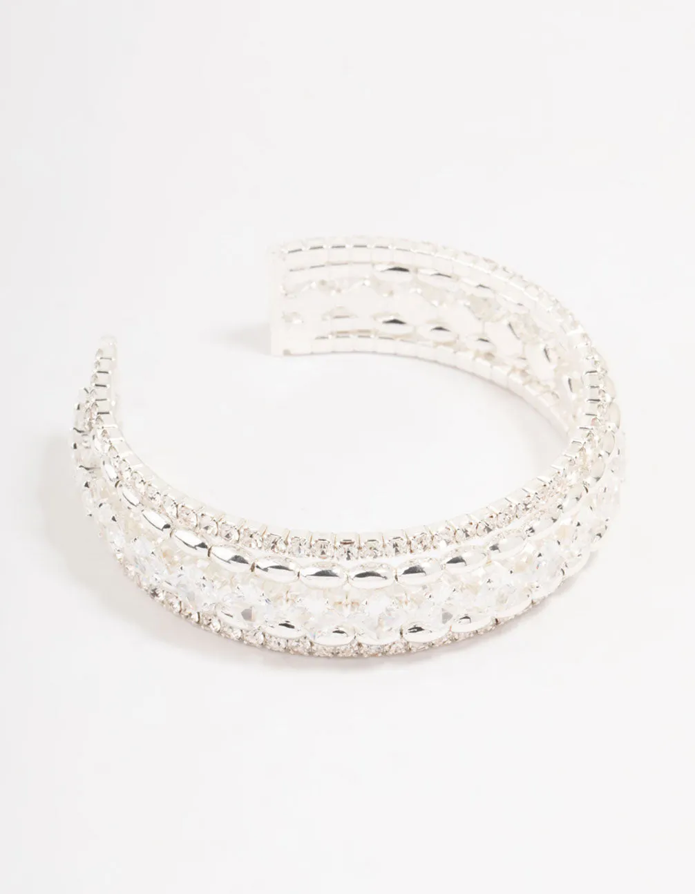 Cubic Zirconia Cupchain Wrist Cuff sold by lovisa