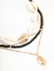 Shell & Black Cord Layered Necklace sold by lovisa