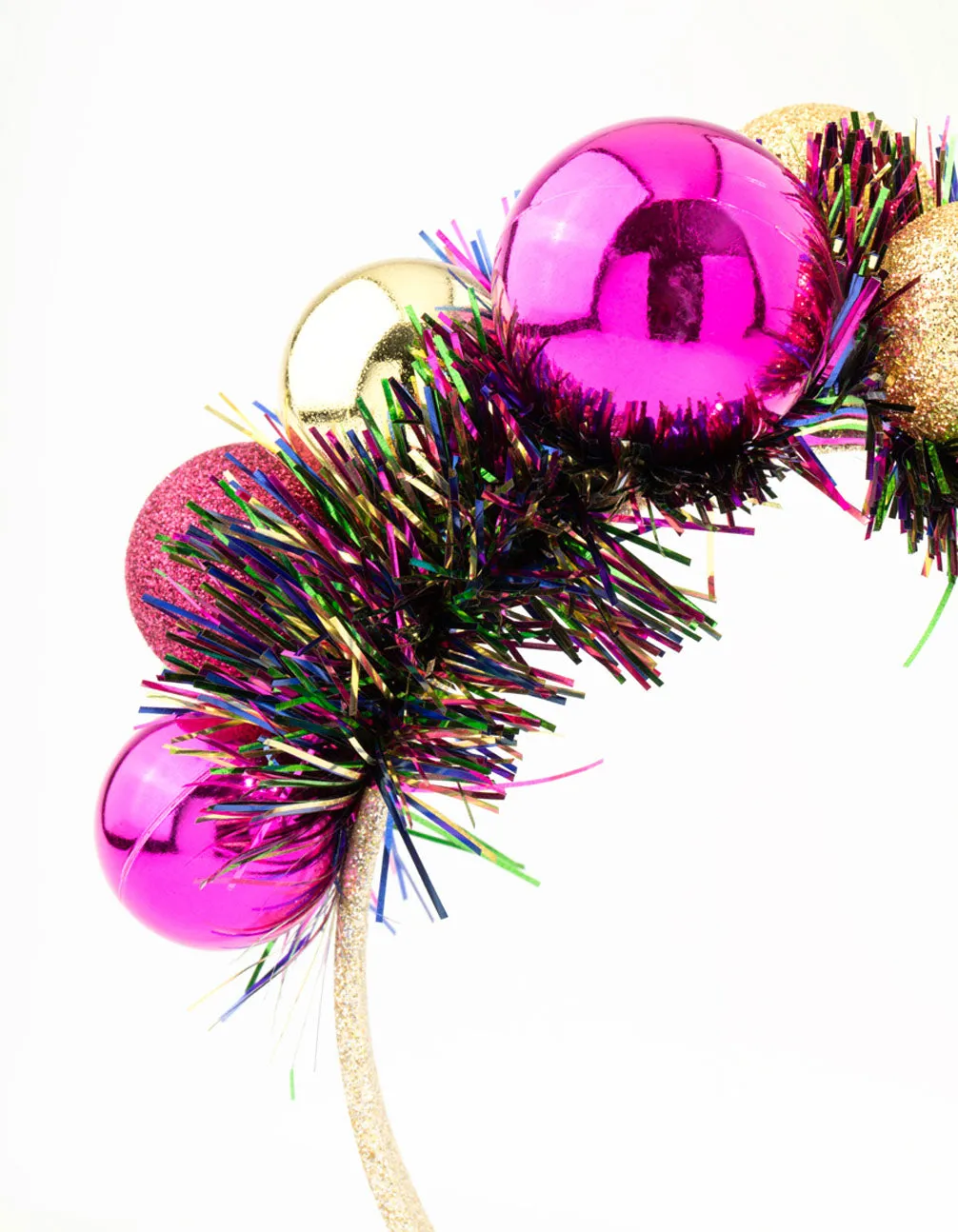 Multicoloured Xmas Bauble Tinsel Headband sold by lovisa product image thumbnail 2