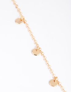 Gold Dainty Disc Hand Chain sold by lovisa