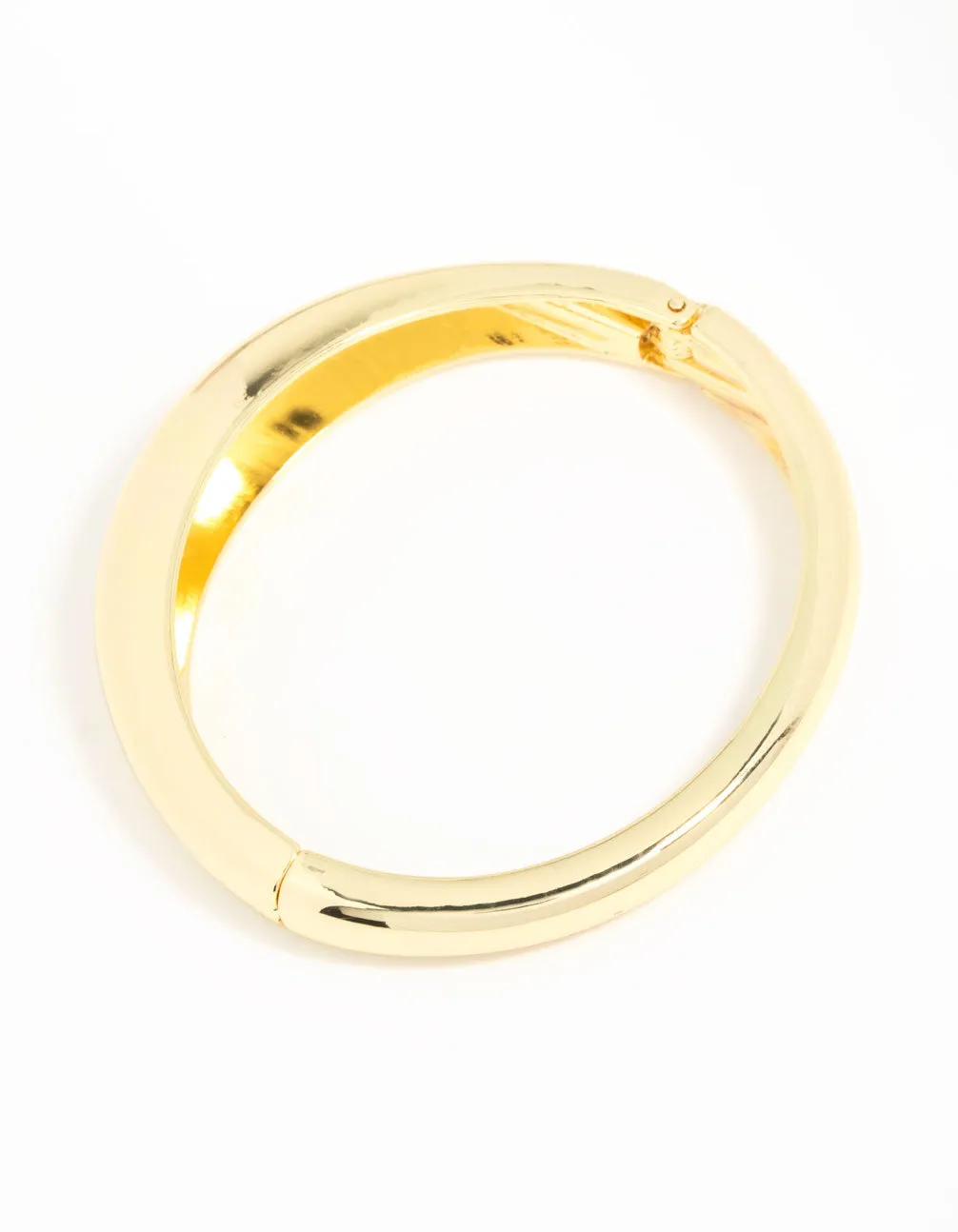 Gold Plated Bold Hinge Bangle sold by lovisa