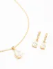 Gold Plated Cubic Zirconia Drop Necklace & Stud Earrings Set sold by lovisa