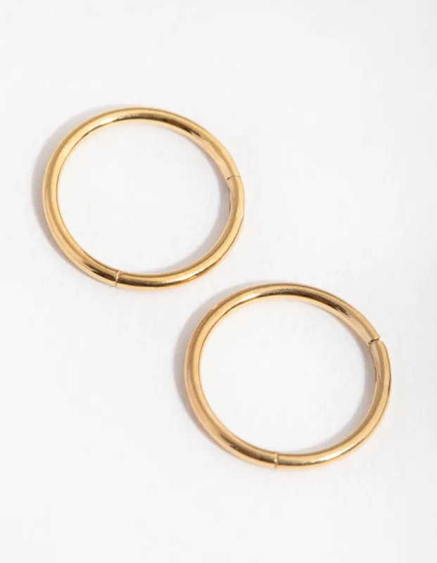 Gold Plated Surgical Steel Sleeper Earrings 8MM sold by lovisa