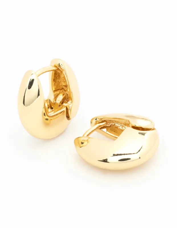 Gold Plated Mini Round Huggie Earrings sold by lovisa