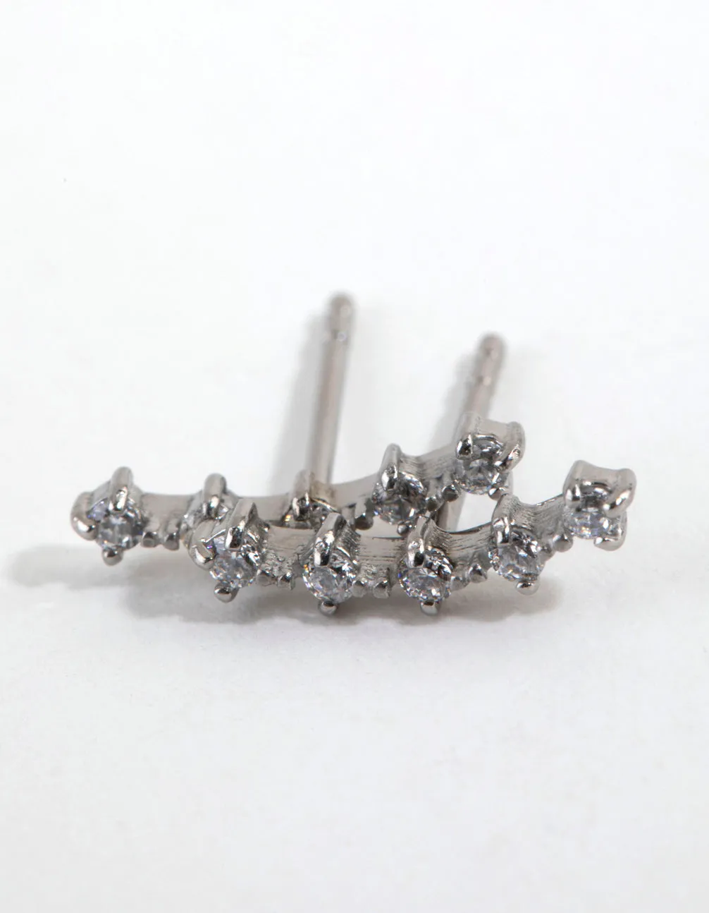 Surgical Steel Cubic Zirconia Crawler Stud Earrings sold by lovisa product image thumbnail 2