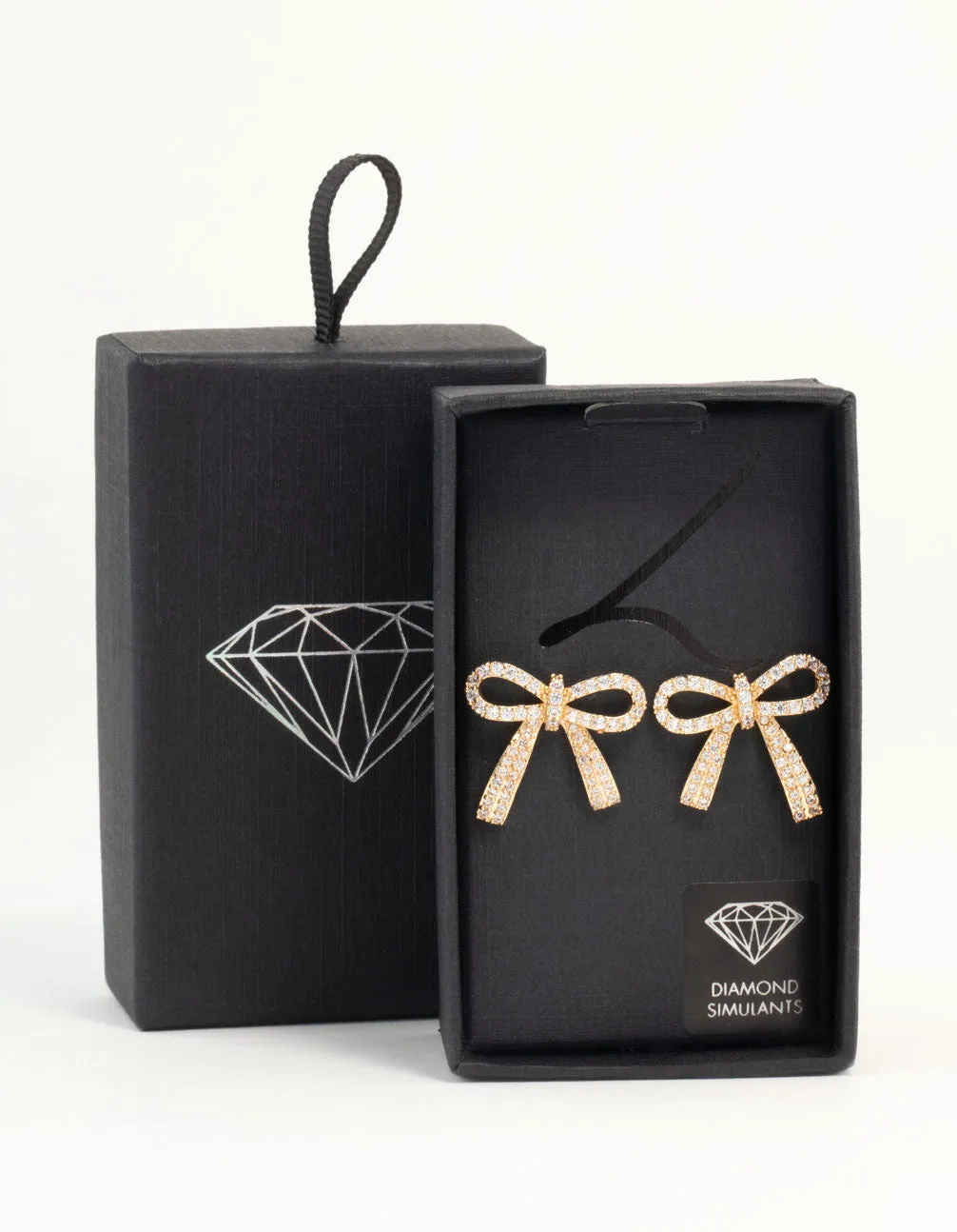 Gold Cubic Zirconia Bow Stud Earrings sold by lovisa product image thumbnail 3