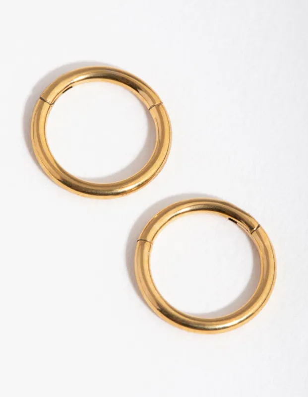 Fine Gold Plated Surgical Steel Sleeper Earrings 8MM sold by lovisa