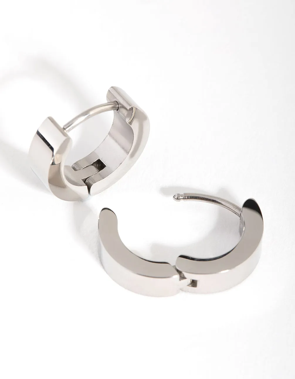 Surgical Steel Wide Huggie Hoop Earrings sold by lovisa product image thumbnail 2