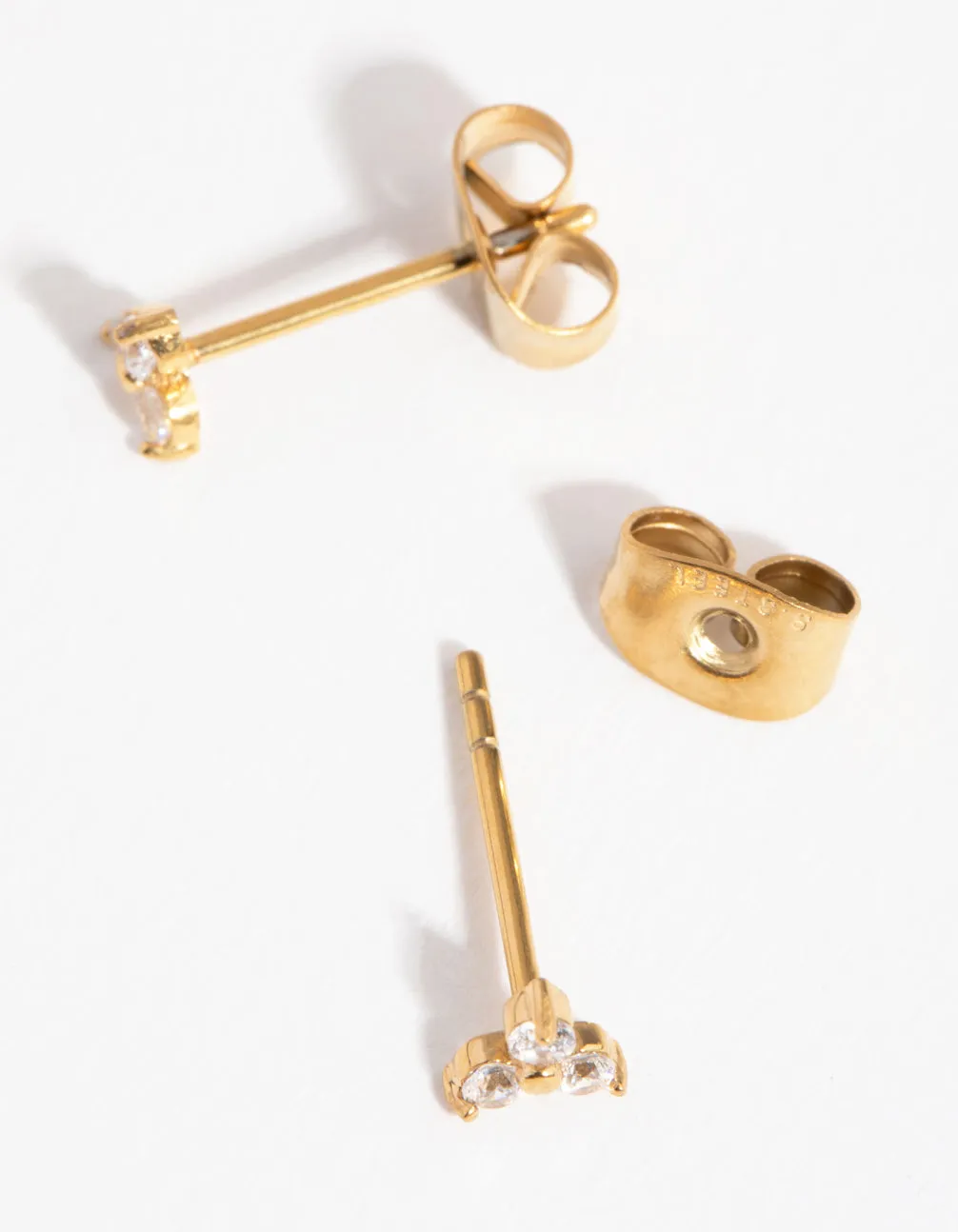 Gold Plated Surgical Steel Cubic Zirconia Trio Cluster Stud Earrings sold by lovisa product image thumbnail 3
