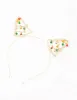 Yellow, Green & Red Bells Gold Headband sold by lovisa