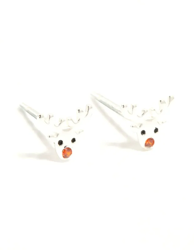 Sterling Silver Reindeer Stud Earrings sold by lovisa
