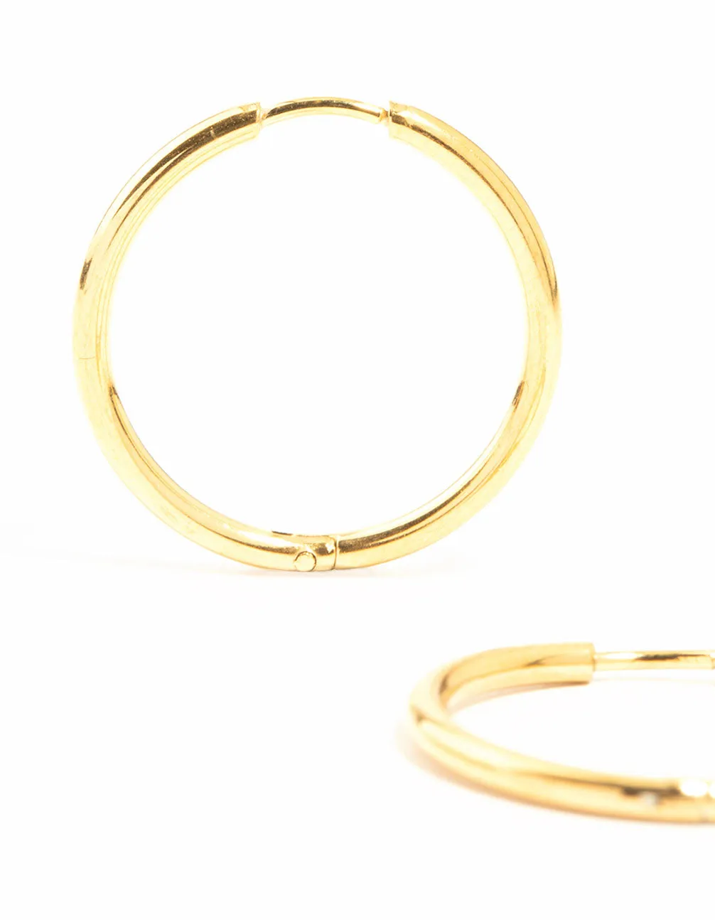 Waterproof Gold Plated Stainless Steel Fine Hoop Earrings sold by lovisa product image thumbnail 2