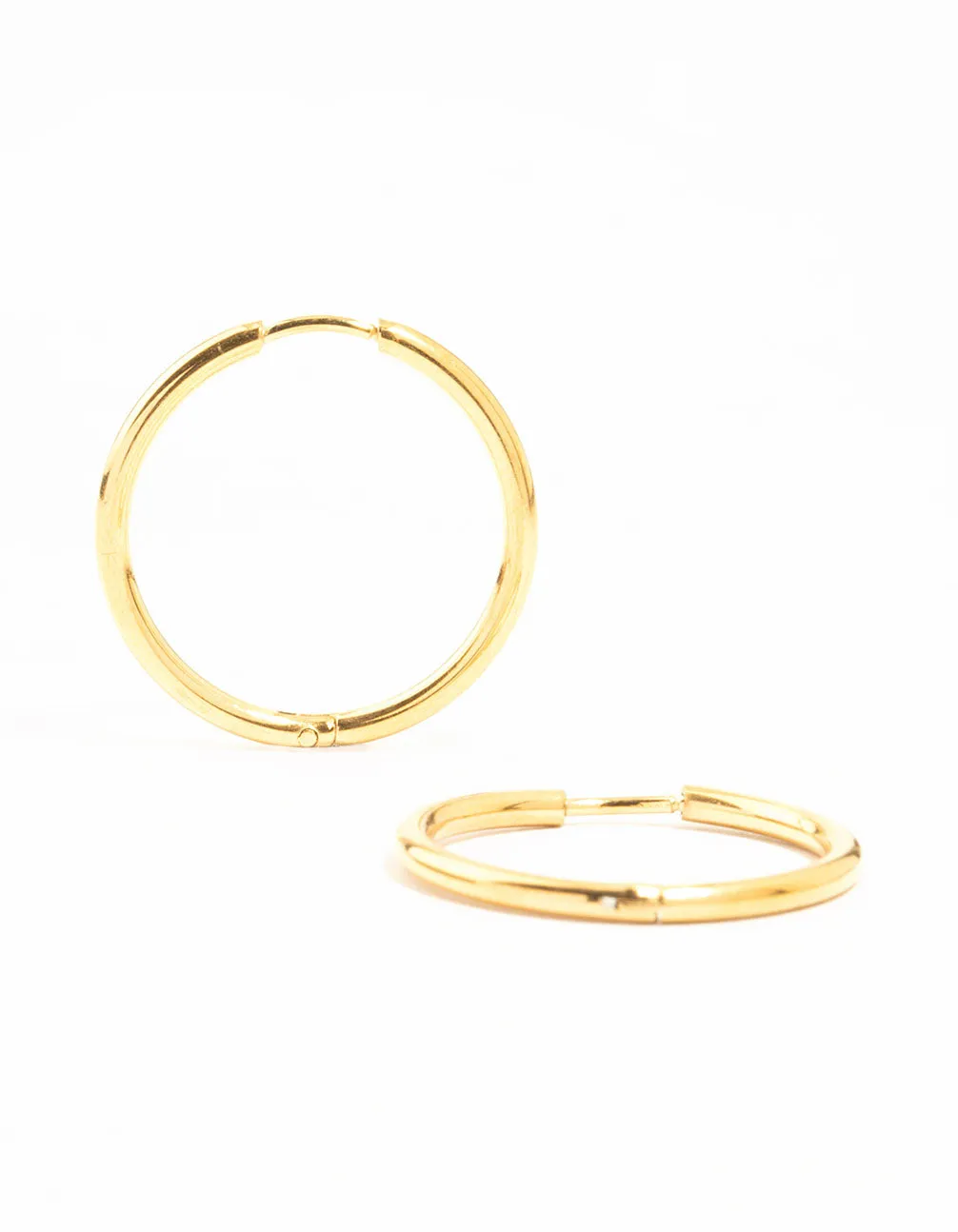 Waterproof Gold Plated Stainless Steel Fine Hoop Earrings sold by lovisa