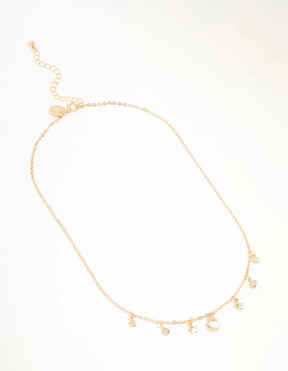 Gold Celestial Diamante Drop Necklace sold by lovisa product image thumbnail 2