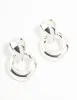 Clean Silver Doorknocker Stud Earrings sold by lovisa