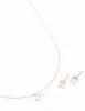 Gold Cubic Zirconia Necklace & Stud Earrings Set sold by lovisa