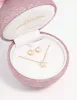 Gold Cubic Zirconia Necklace & Stud Earrings Set sold by lovisa
