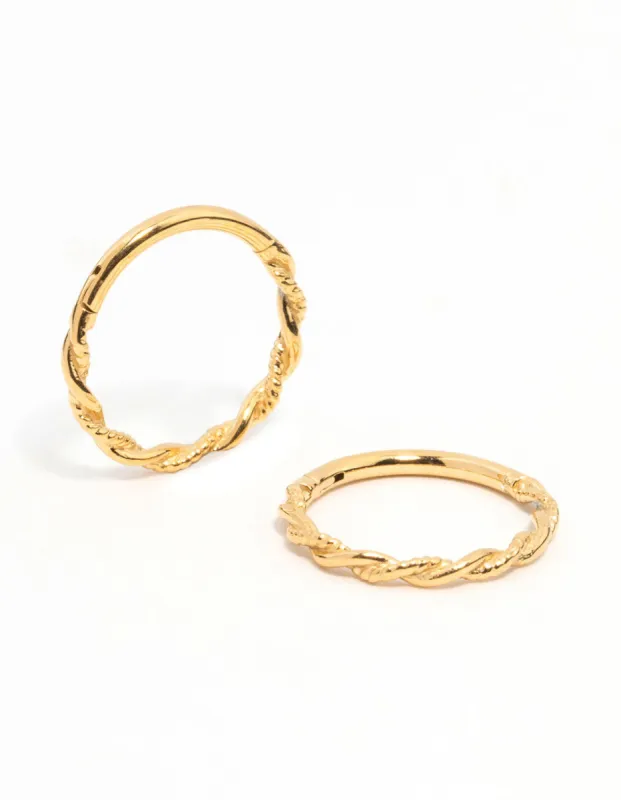 Gold Plated Surgical Steel Sleeper Earrings 10MM sold by lovisa