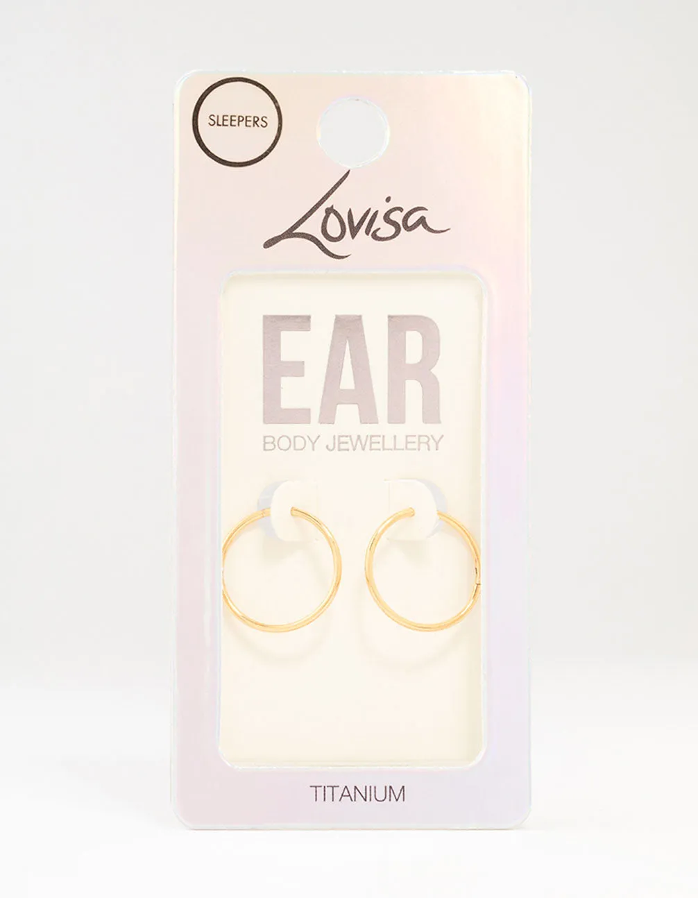 Gold Plated Titanium Sleeper Earrings 16MM sold by lovisa product image thumbnail 3