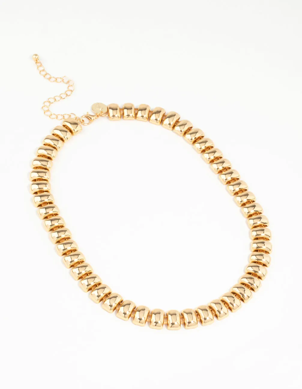 Gold Plated Textured Rectangle Necklace sold by lovisa product image thumbnail 2