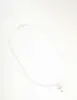 Silver Pearl Cross Pendant Necklace sold by lovisa