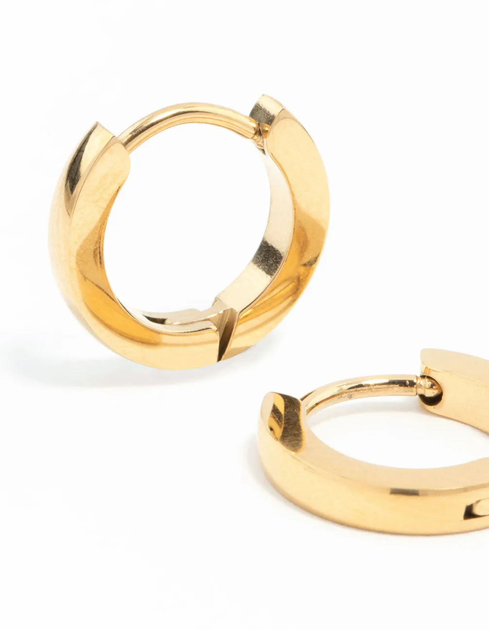 Waterproof Gold Plated Stainless Steel Thin Clicker Earrings sold by lovisa product image thumbnail 2