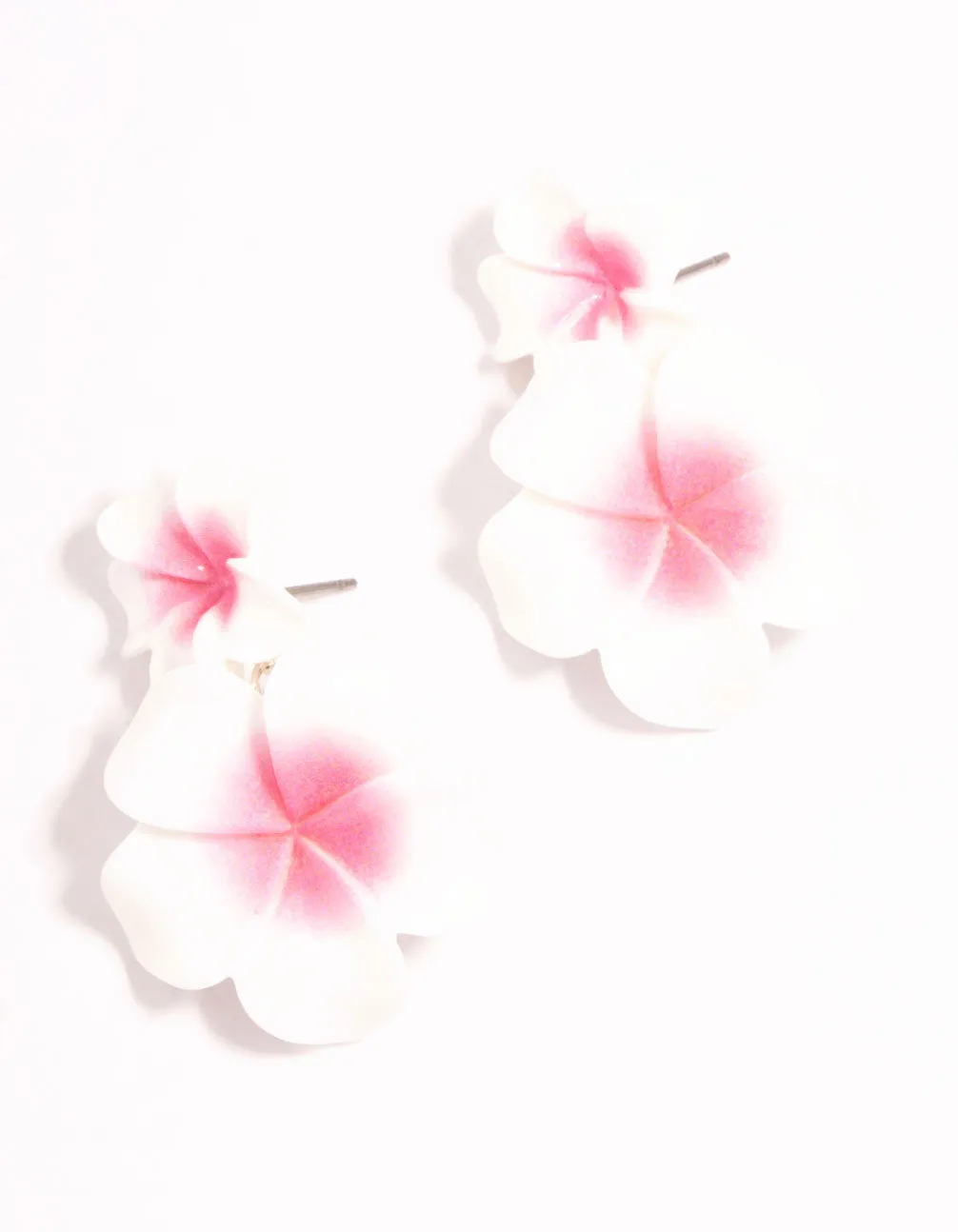 Pink Frangipani Acrylic Drop Earrings sold by lovisa