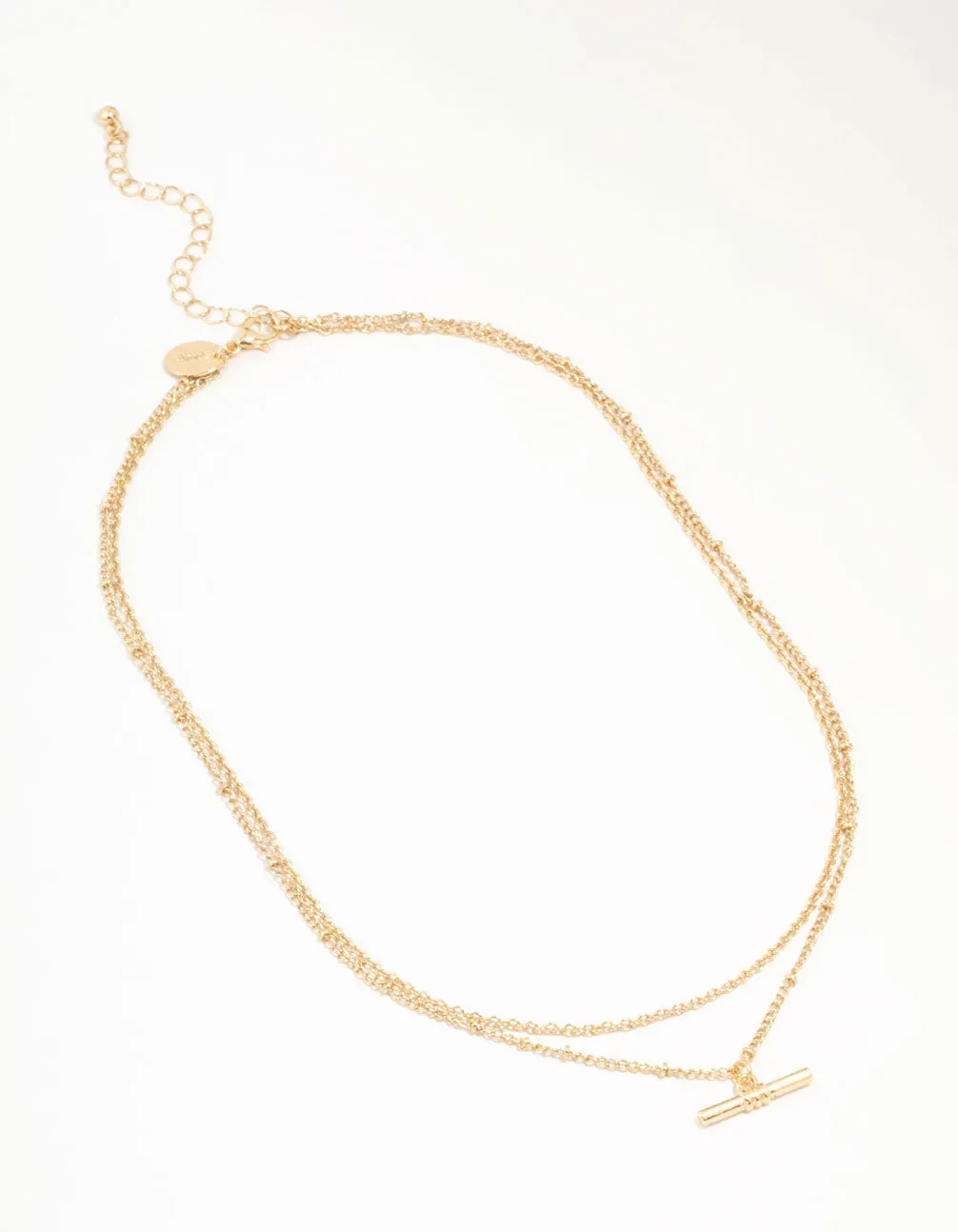 Gold Layered Bar Necklace sold by lovisa product image thumbnail 2