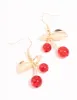 Gold Cherry Drop Earrings sold by lovisa